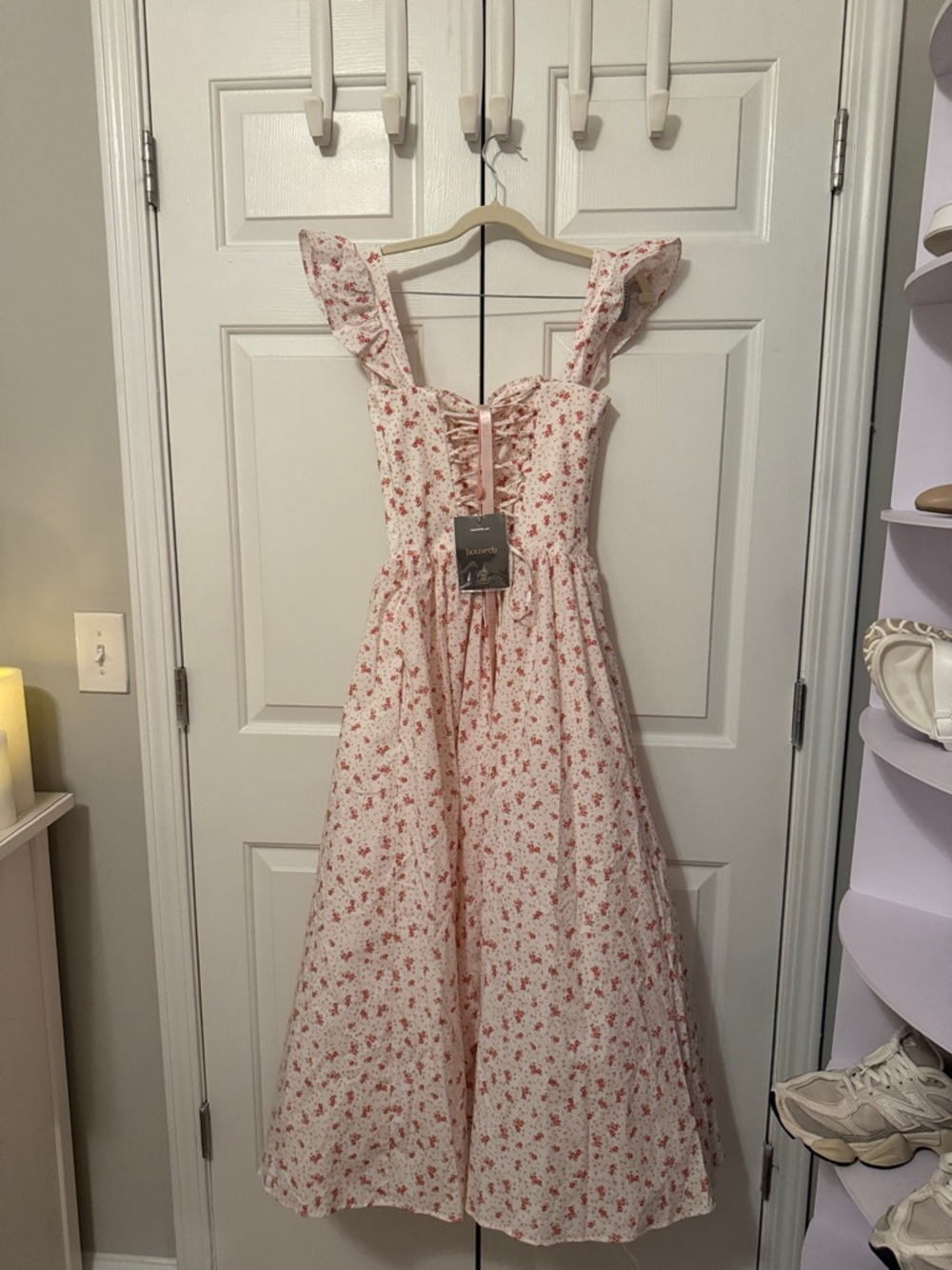 House of CB Midi Dress Pink Floral - Picture 4 of 5